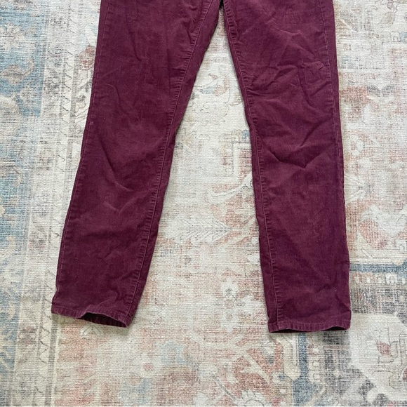 J Crew Corduroy Maroon Straight Leg Pants Women’s Size 29. S - Picture 3 of 7